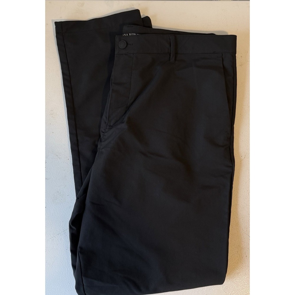 BANANA REPUBLIC Dress Pants Mens‎ 38x34 Black Relaxed Fit Slacks EUC